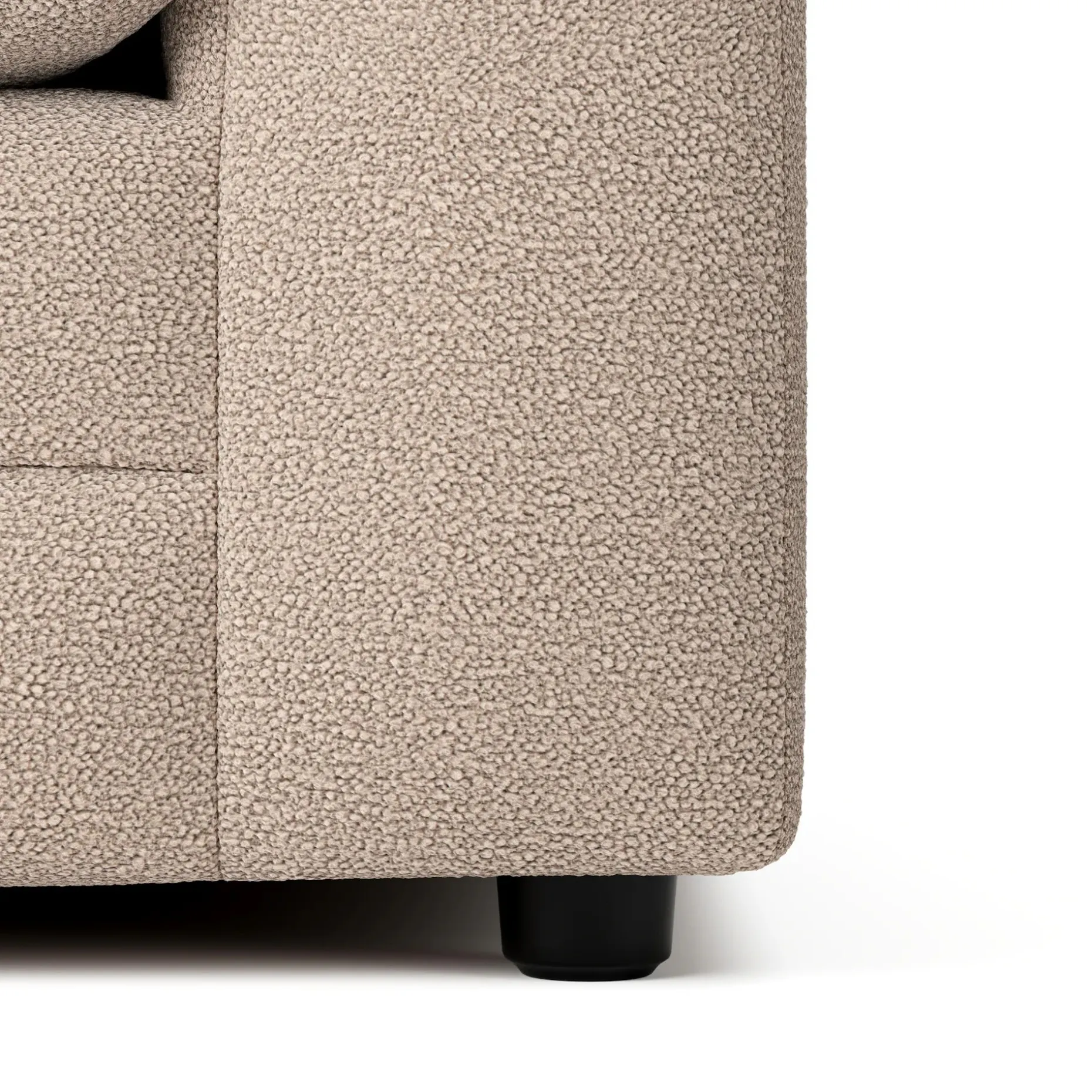 Riley 118" Left Storage Sleeper Sectional - Sandstone Wool Bouclé