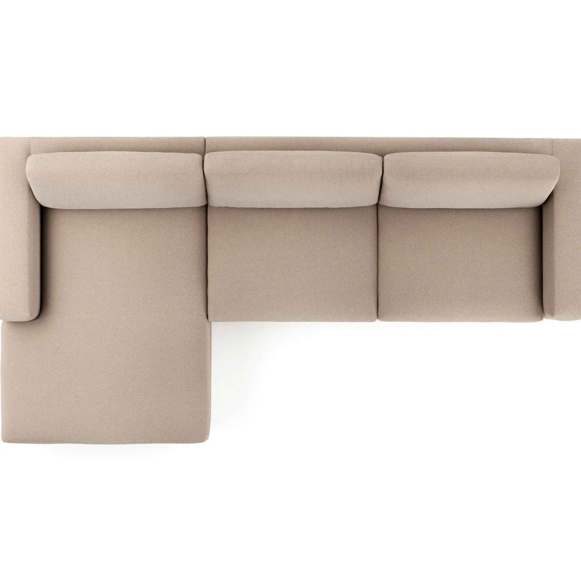 Riley 118" Left Storage Sleeper Sectional - Sandstone Wool Bouclé