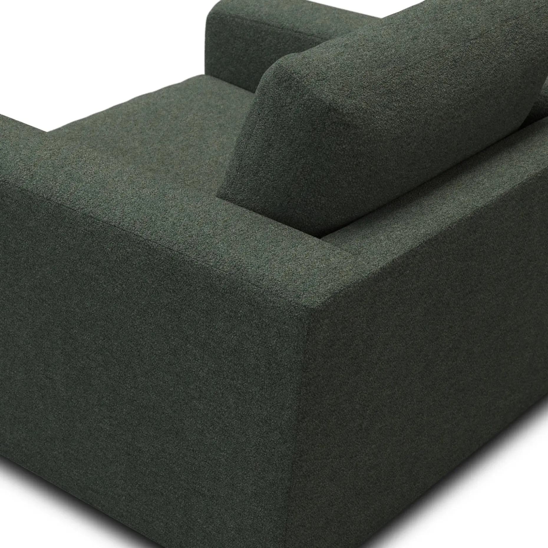 Riley 42" Lounge Chair - Green Wool Bouclé
