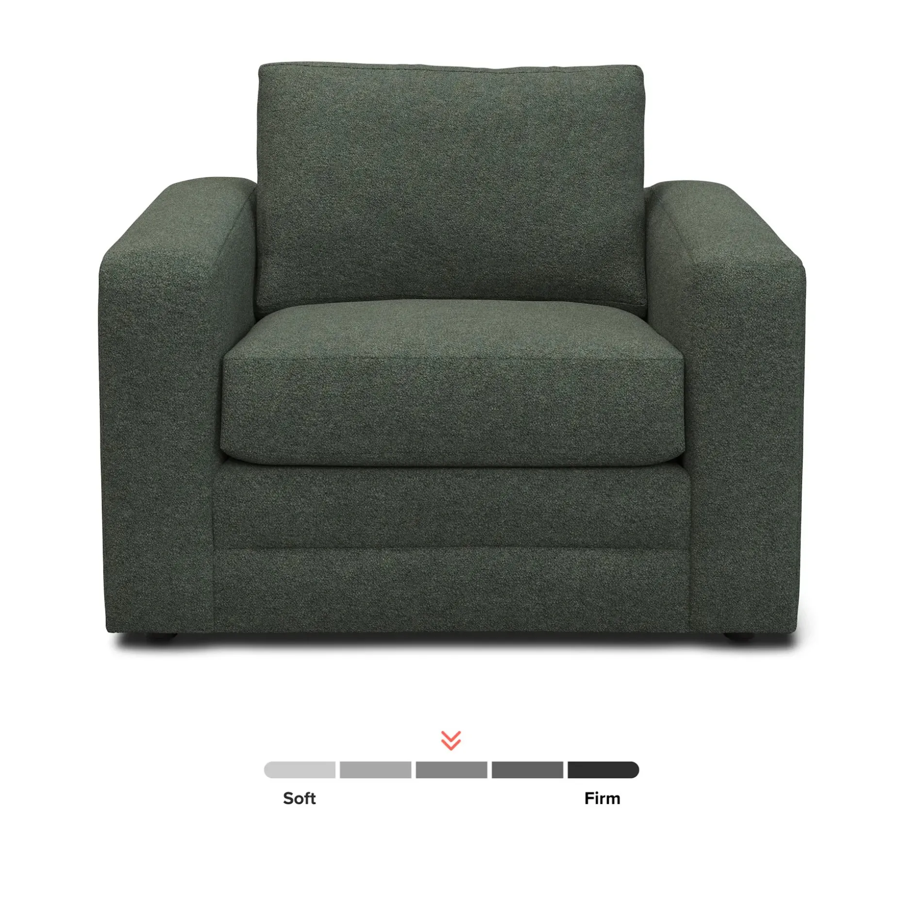 Riley 42" Lounge Chair - Green Wool Bouclé