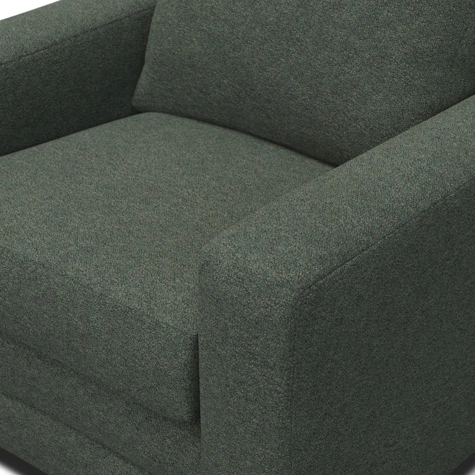 Riley 42" Lounge Chair - Green Wool Bouclé