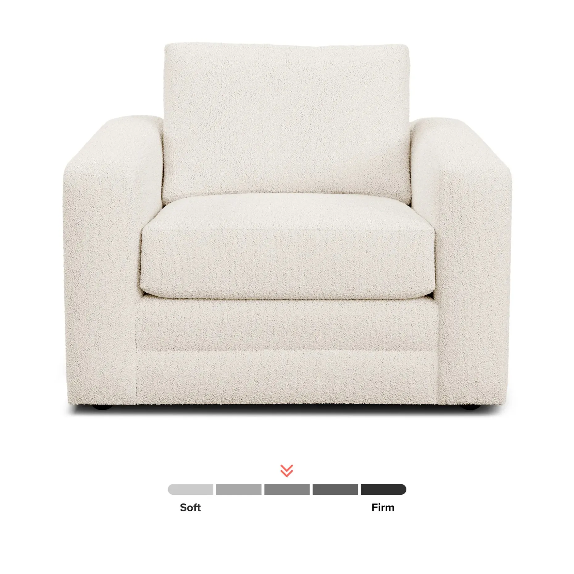 Riley 42" Lounge Chair - Ivory Wool Bouclé