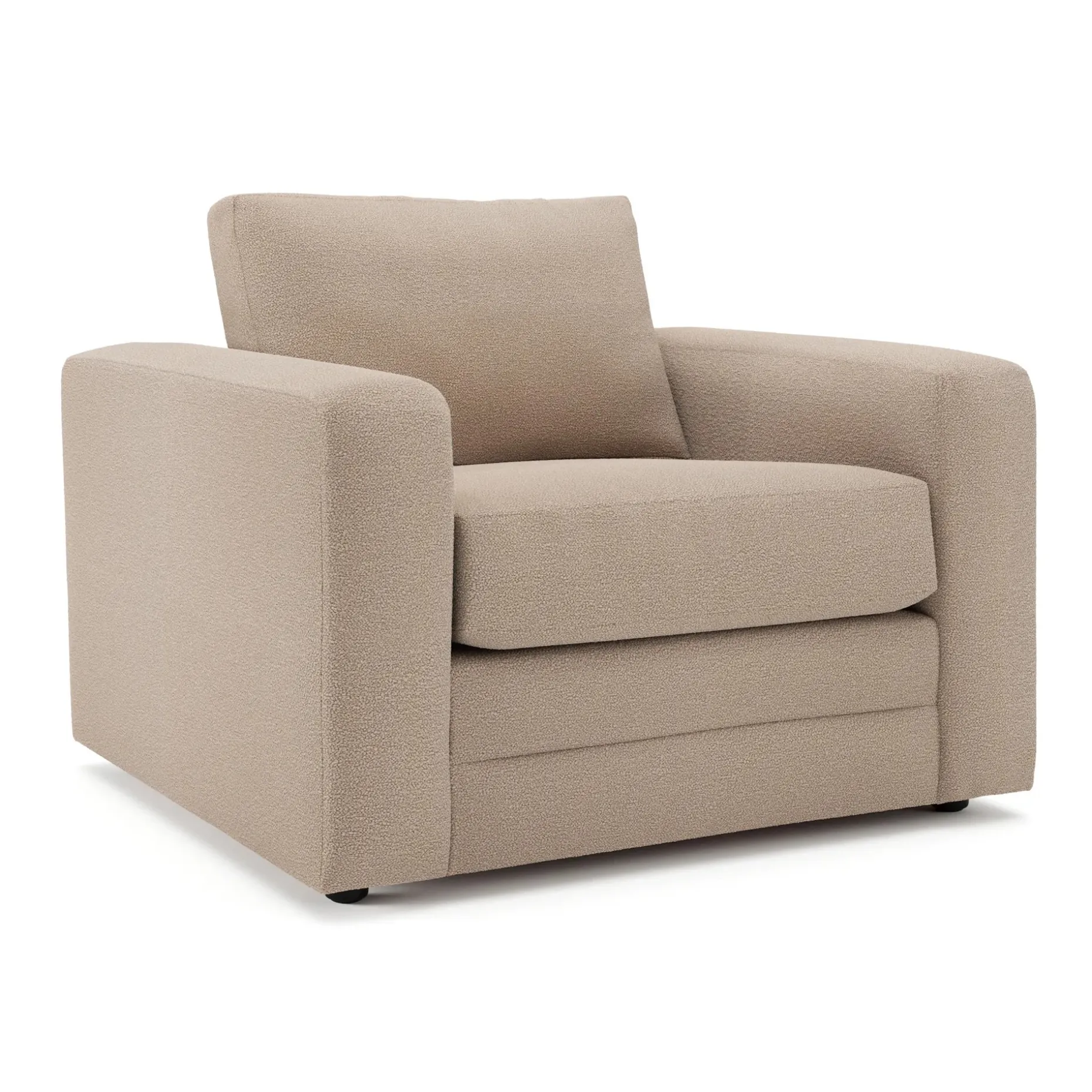 Riley 42" Lounge Chair - Sandstone Wool Bouclé
