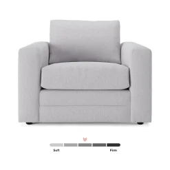Riley 42" Lounge Chair - Silver Ivory