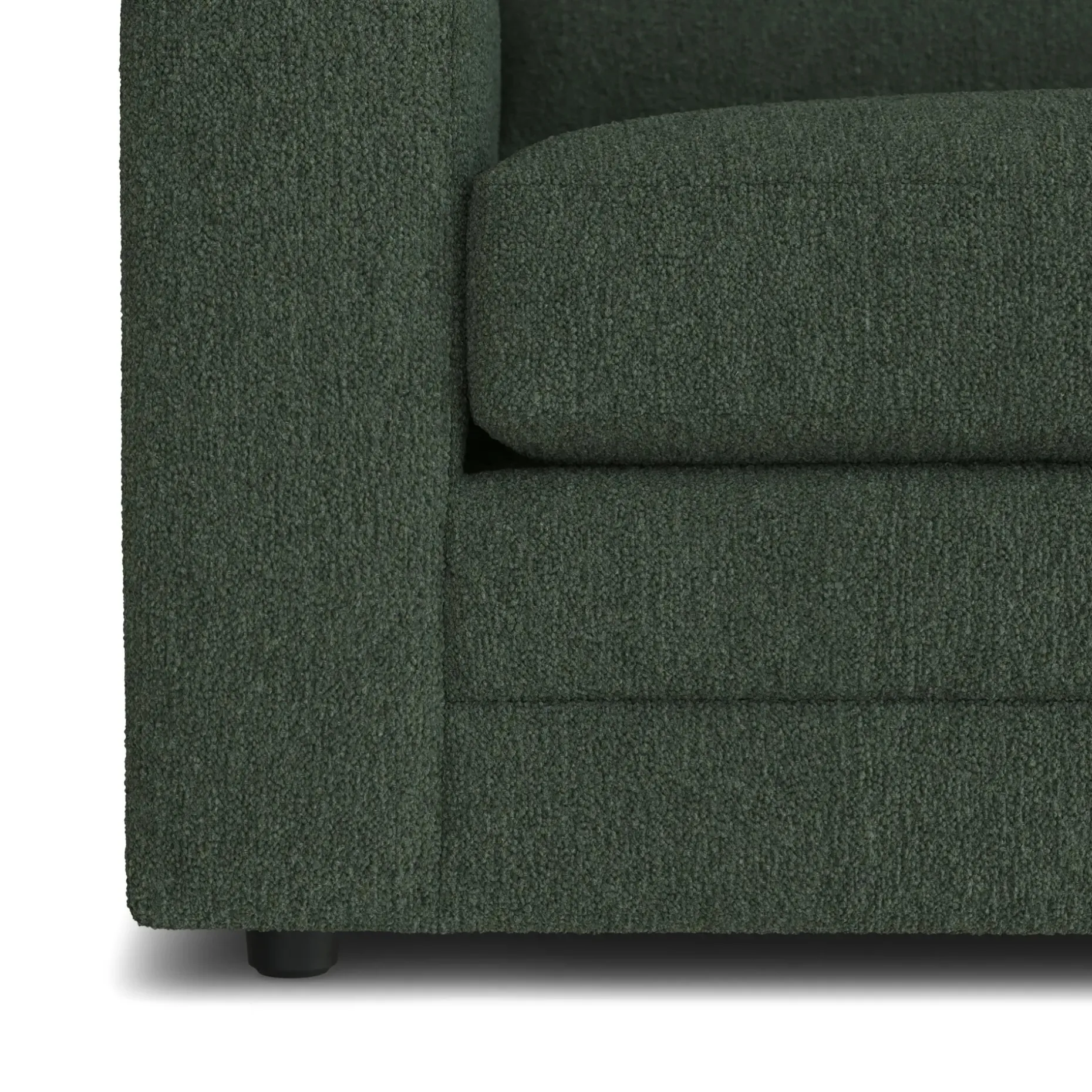 Riley 74" Loveseat - Green Wool Bouclé