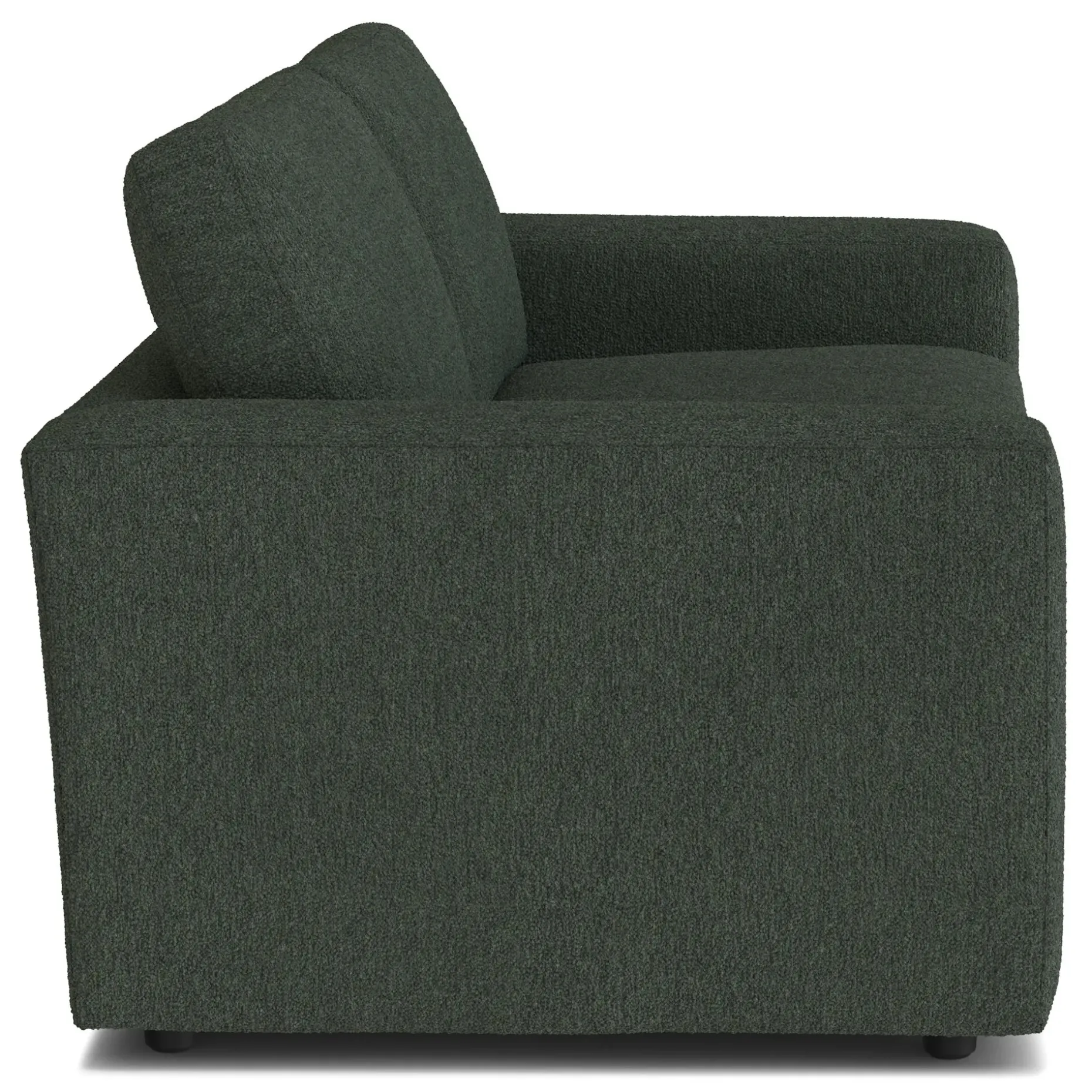 Riley 74" Loveseat - Green Wool Bouclé