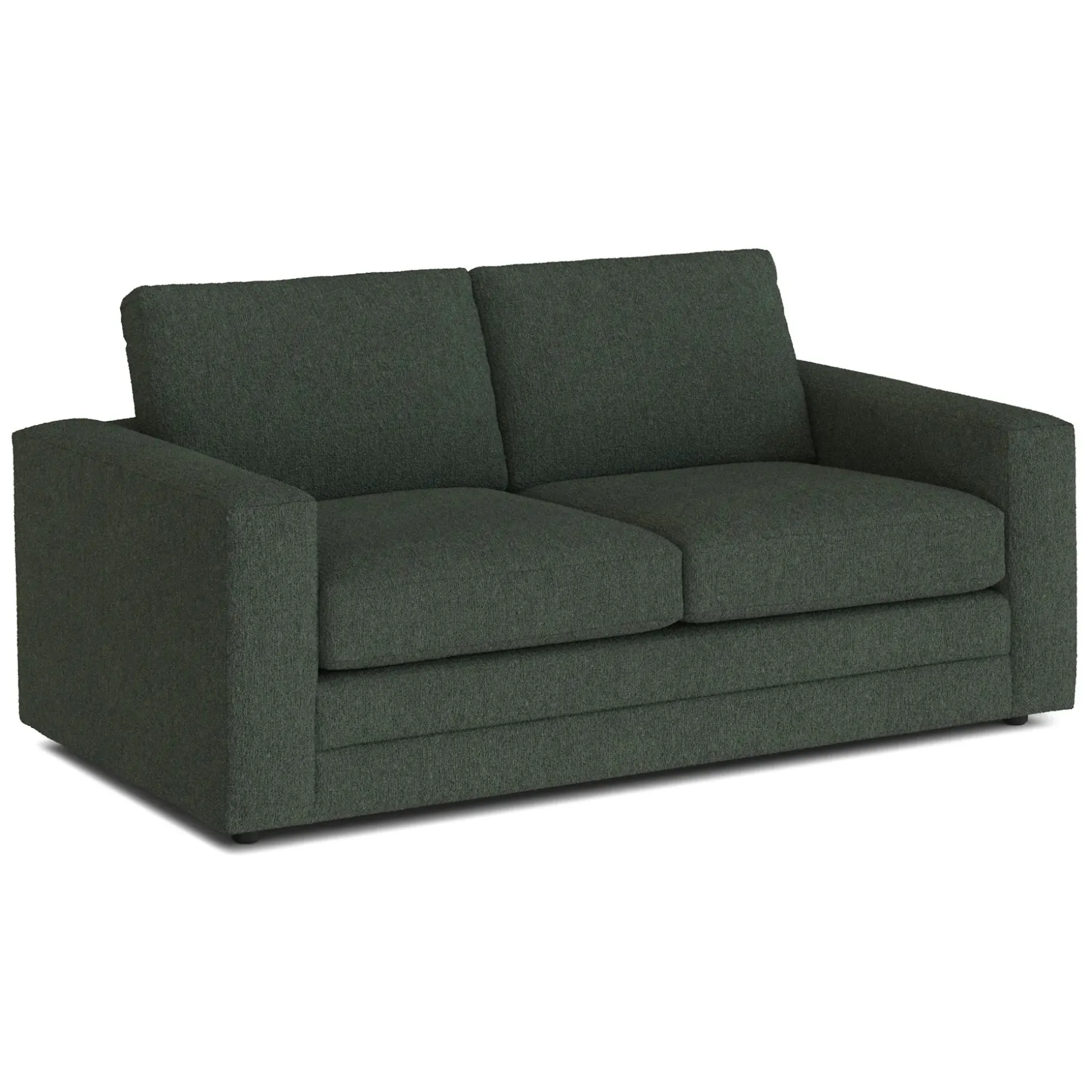 Riley 74" Loveseat - Green Wool Bouclé