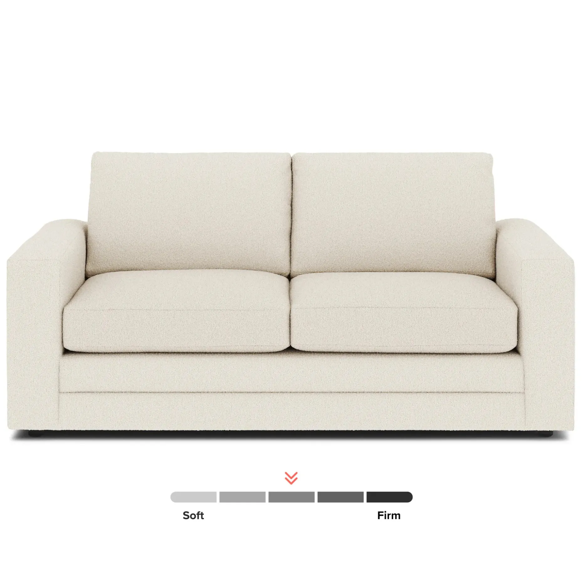 Riley 74" Loveseat - Ivory Wool Bouclé