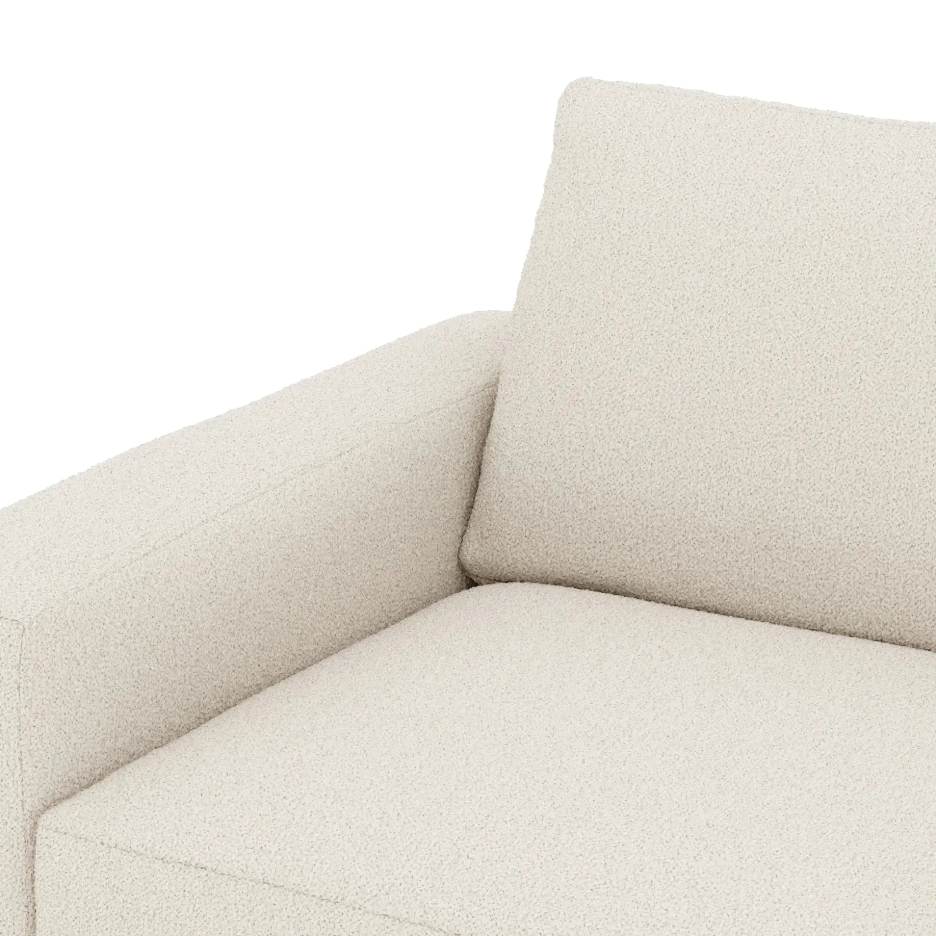 Riley 74" Loveseat - Ivory Wool Bouclé