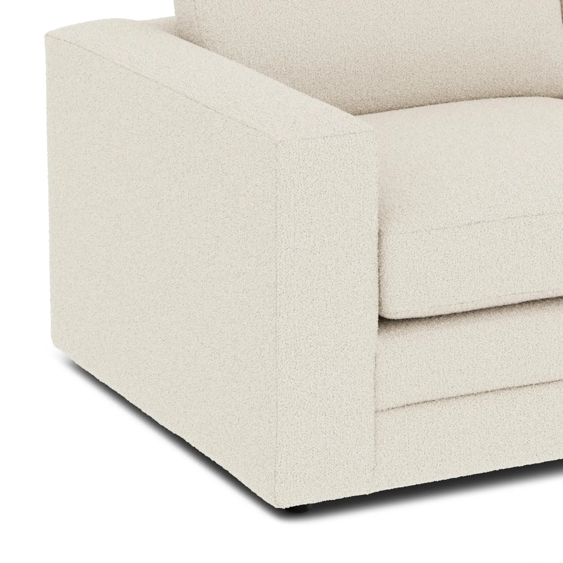 Riley 74" Loveseat - Ivory Wool Bouclé