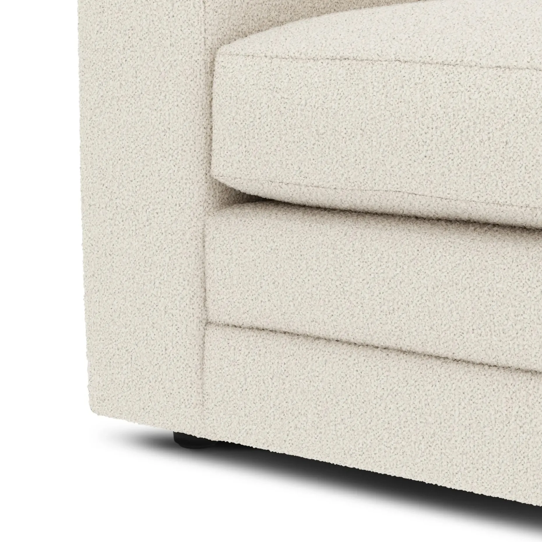 Riley 74" Loveseat - Ivory Wool Bouclé