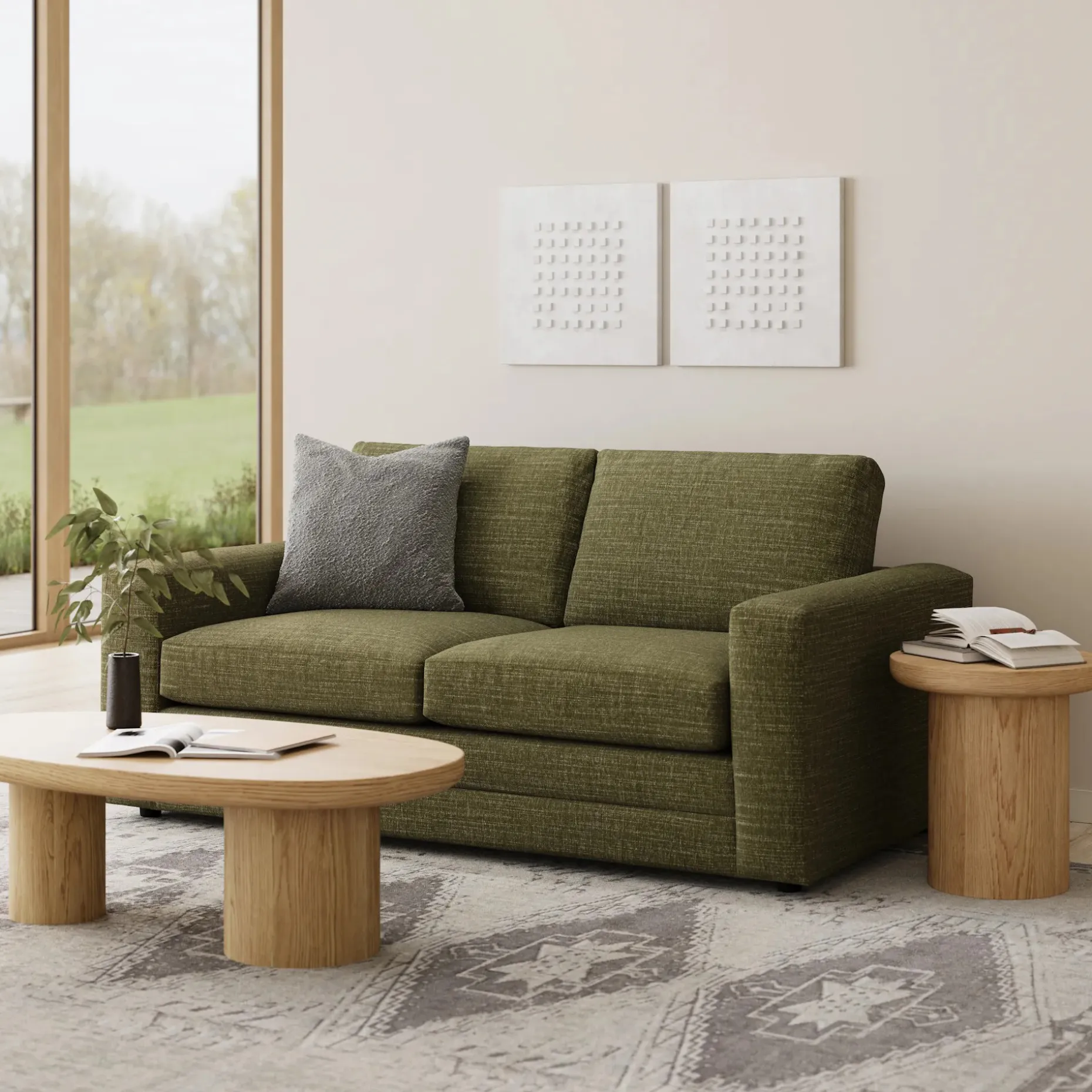 Riley 74" Loveseat - Napa Moss