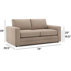 Riley 74" Loveseat - Sandstone Wool Bouclé