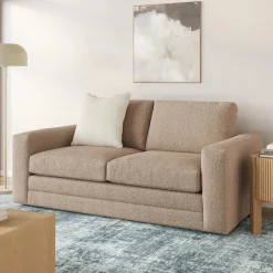 Riley 74" Loveseat - Sandstone Wool Bouclé