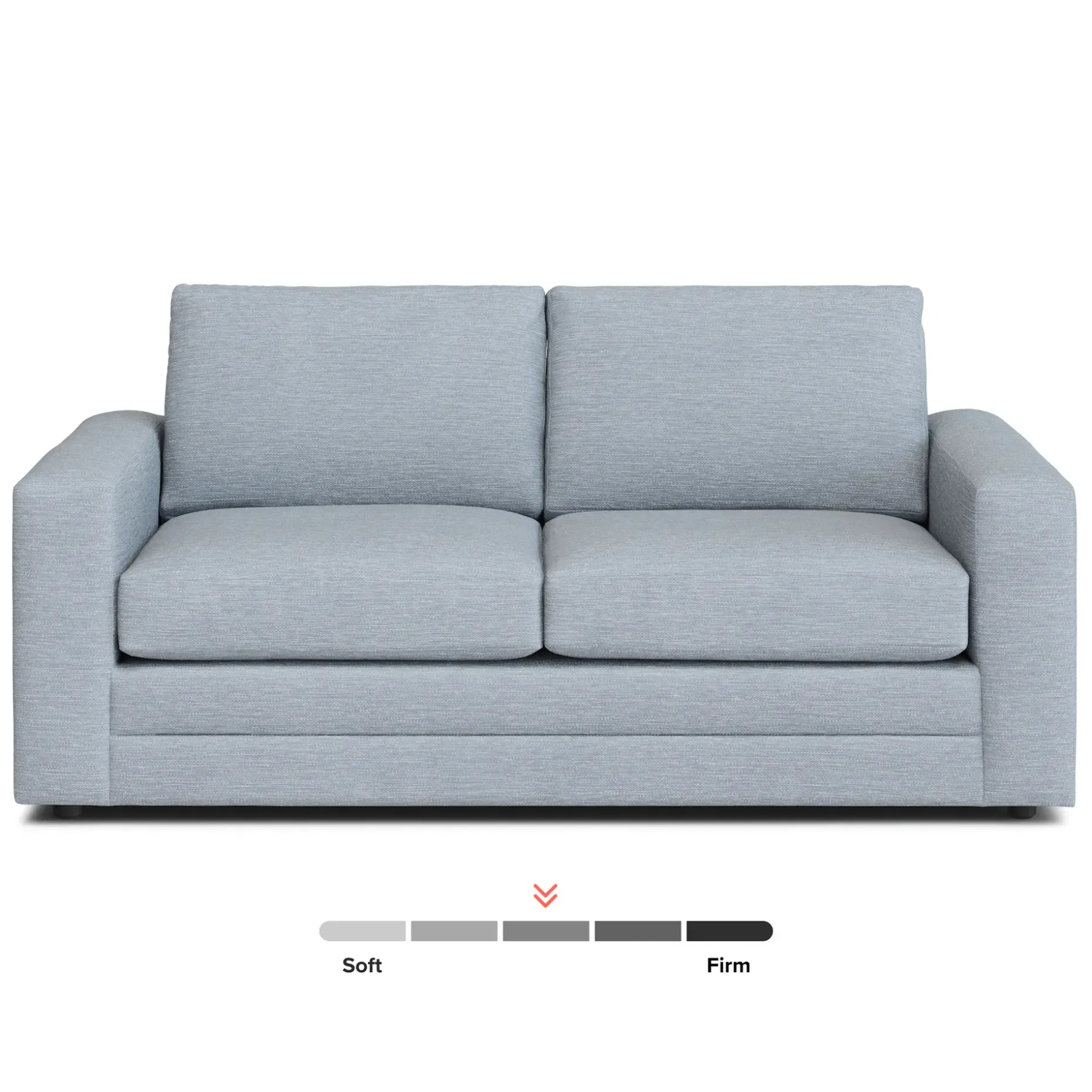 Riley 74" Loveseat - Silver Light Blue