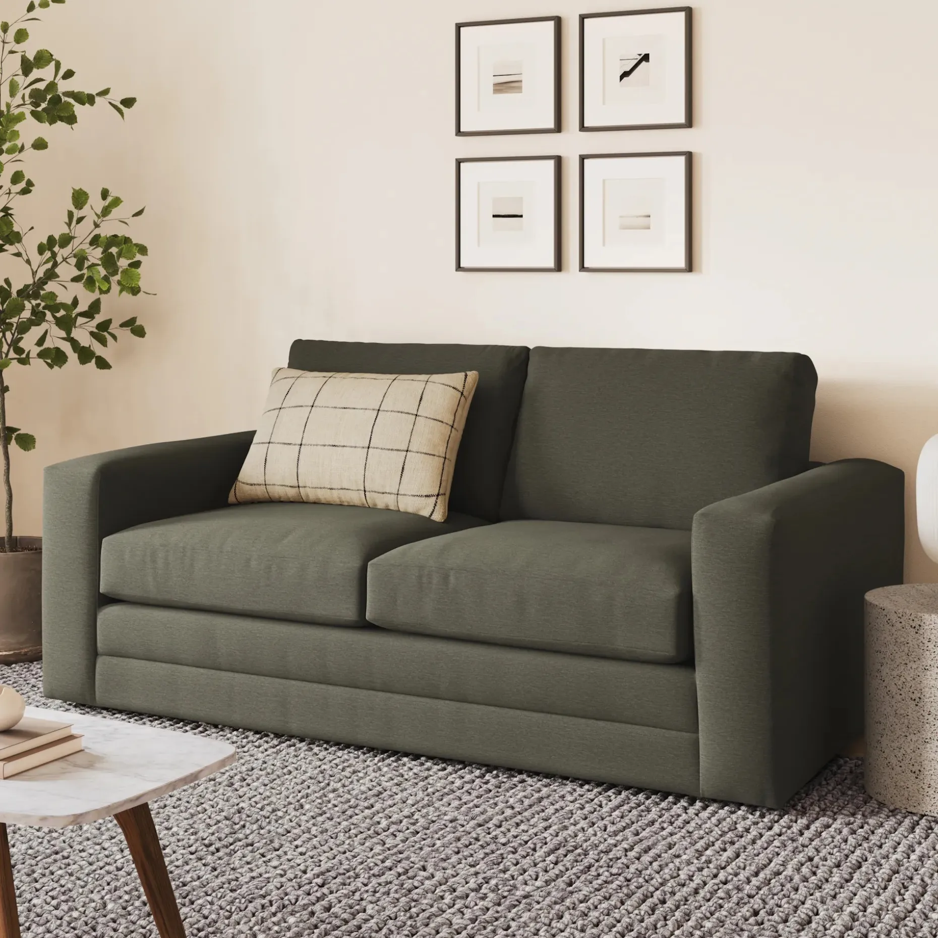 Riley 74" Loveseat - Silver Moss
