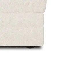 Riley 28" Ottoman - Ivory Wool Bouclé