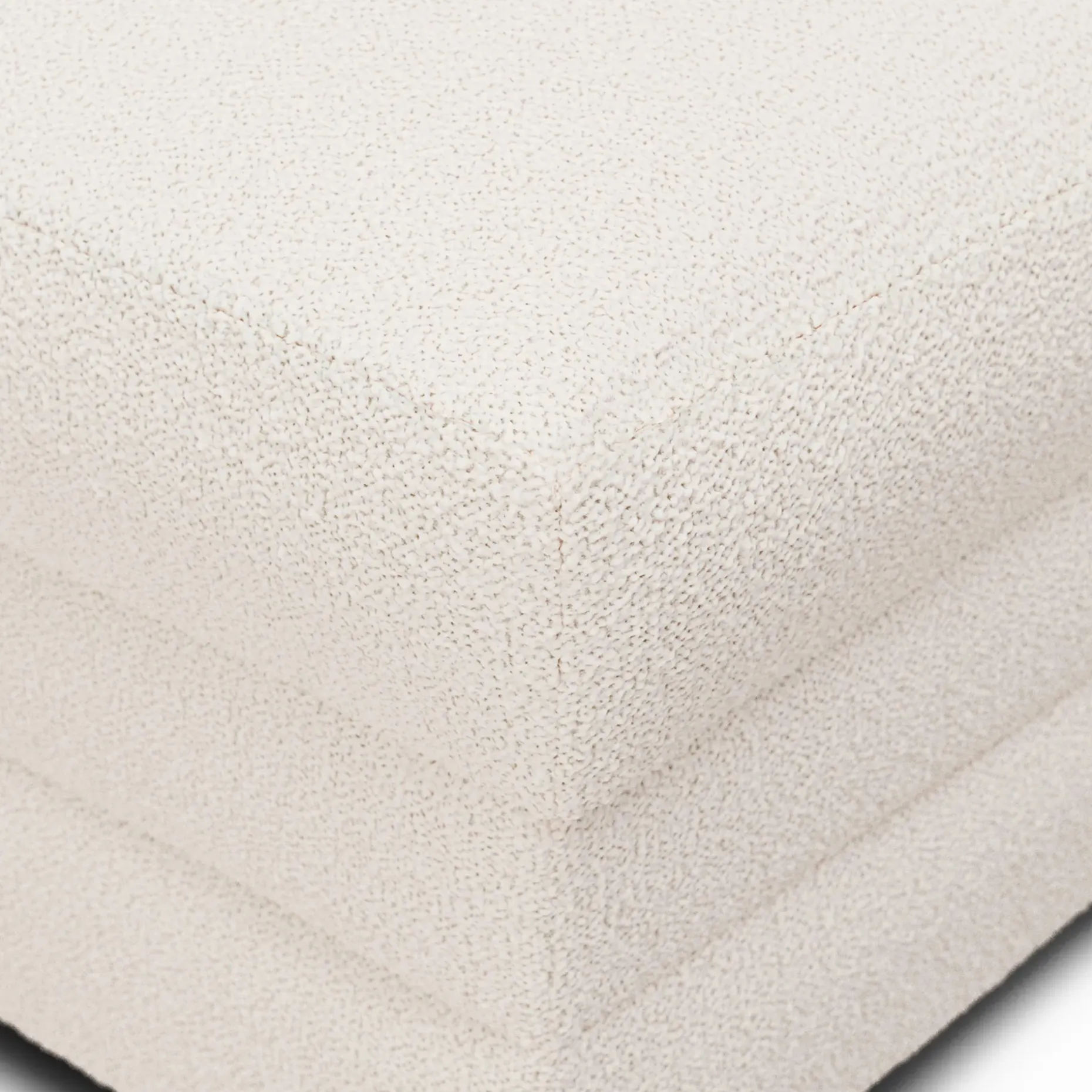 Riley 28" Ottoman - Ivory Wool Bouclé