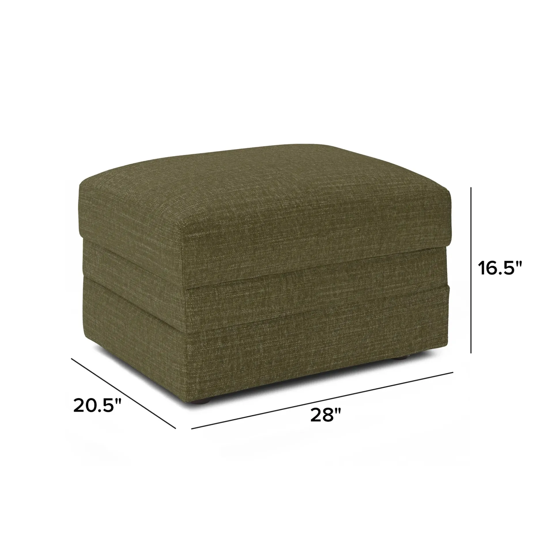 Riley 28" Ottoman - Napa Moss