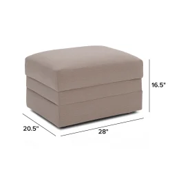 Riley 28" Ottoman - Napa Quartz