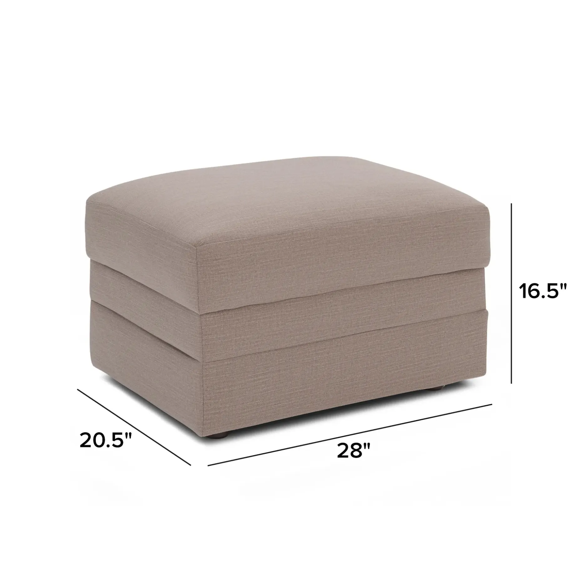Riley 28" Ottoman - Napa Quartz