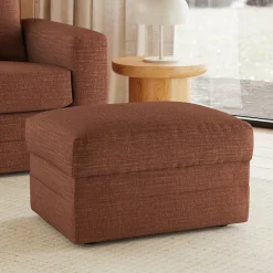 Riley 28" Ottoman - Napa Rust