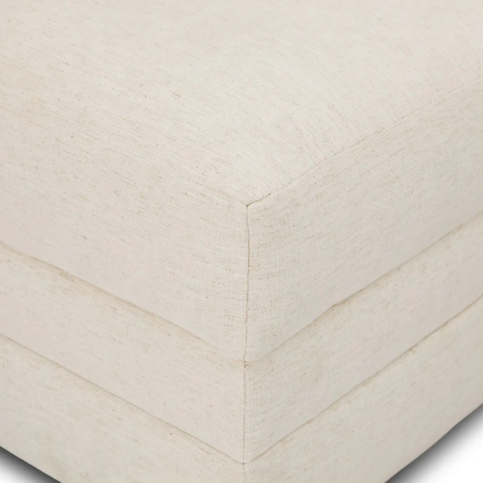 Riley 28" Ottoman - Napa White