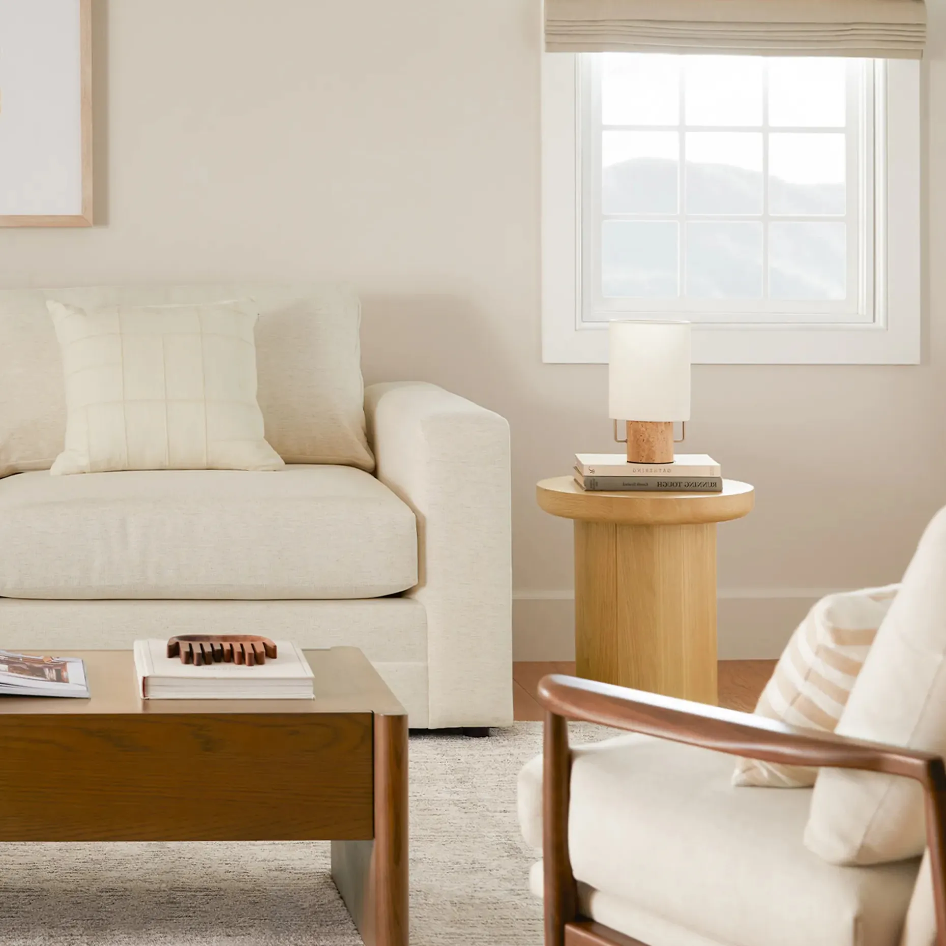 Riley 28" Ottoman - Napa White