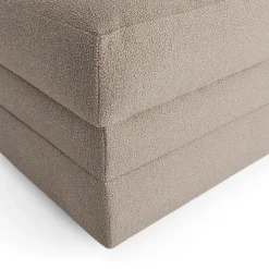 Riley 28" Ottoman - Sandstone Wool Bouclé
