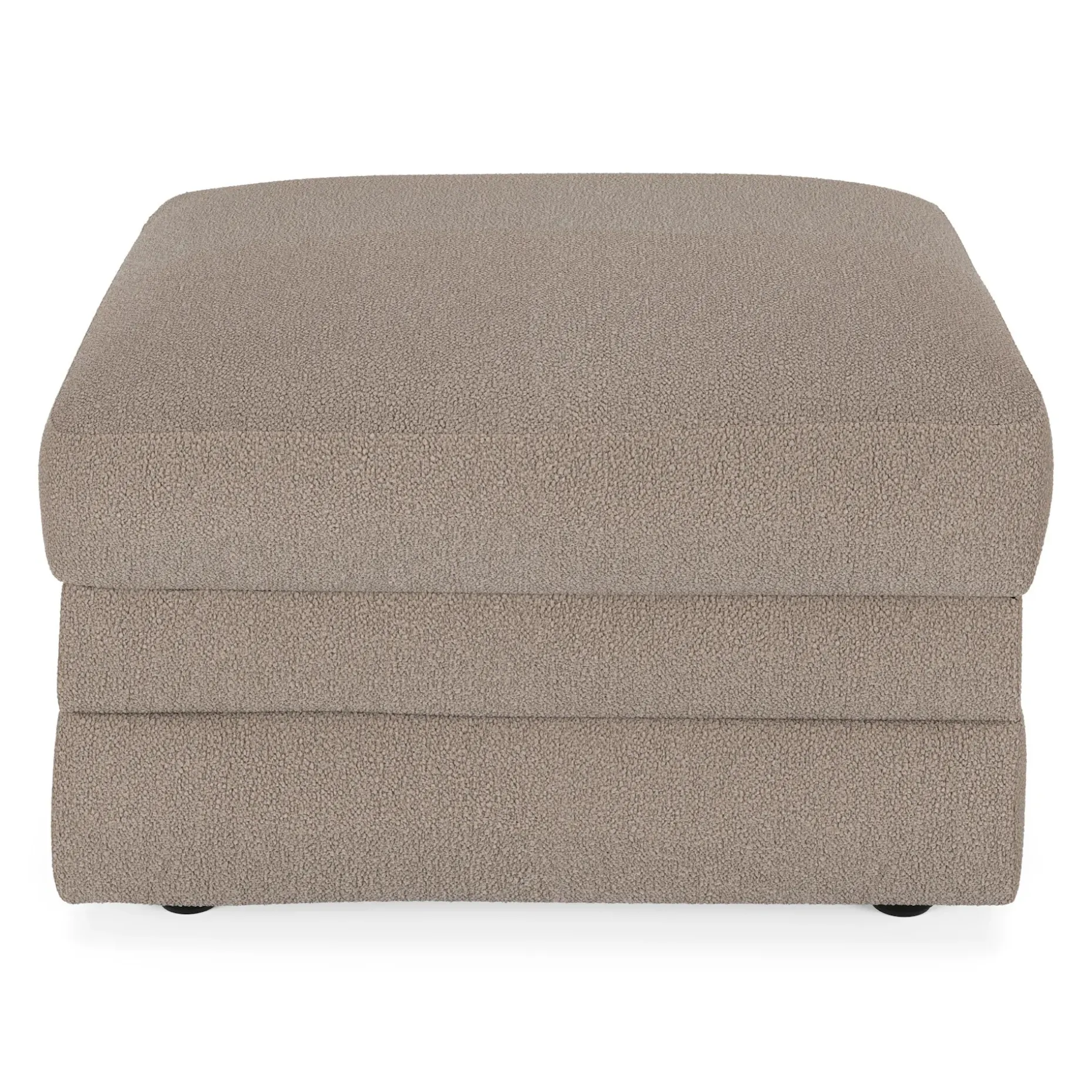 Riley 28" Ottoman - Sandstone Wool Bouclé