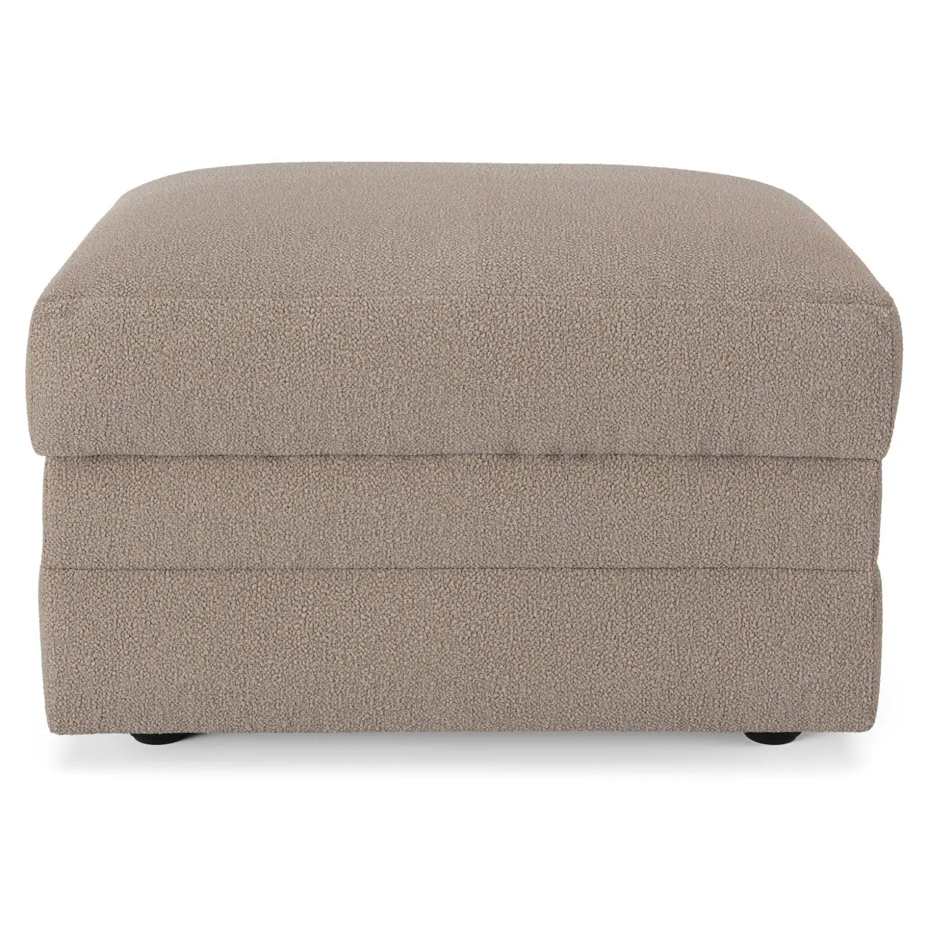 Riley 28" Ottoman - Sandstone Wool Bouclé
