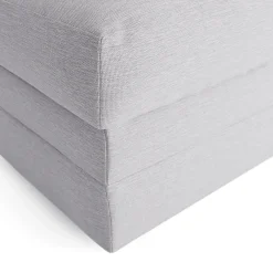 Riley 28" Ottoman - Silver Ivory