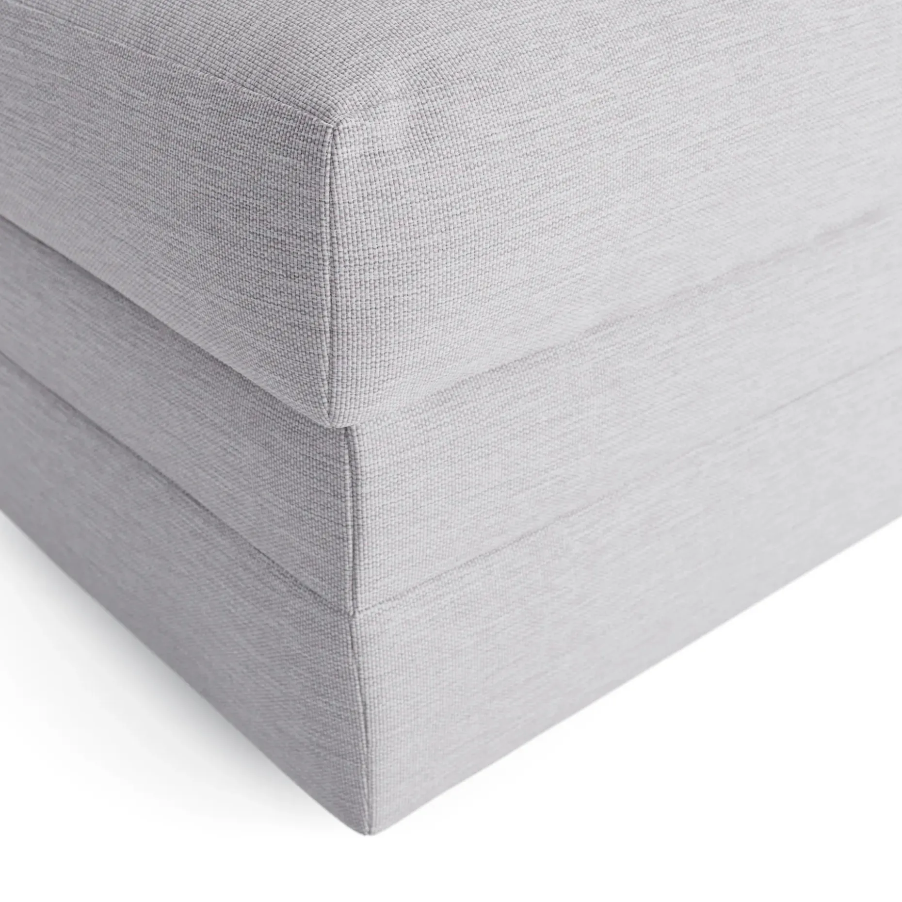 Riley 28" Ottoman - Silver Ivory