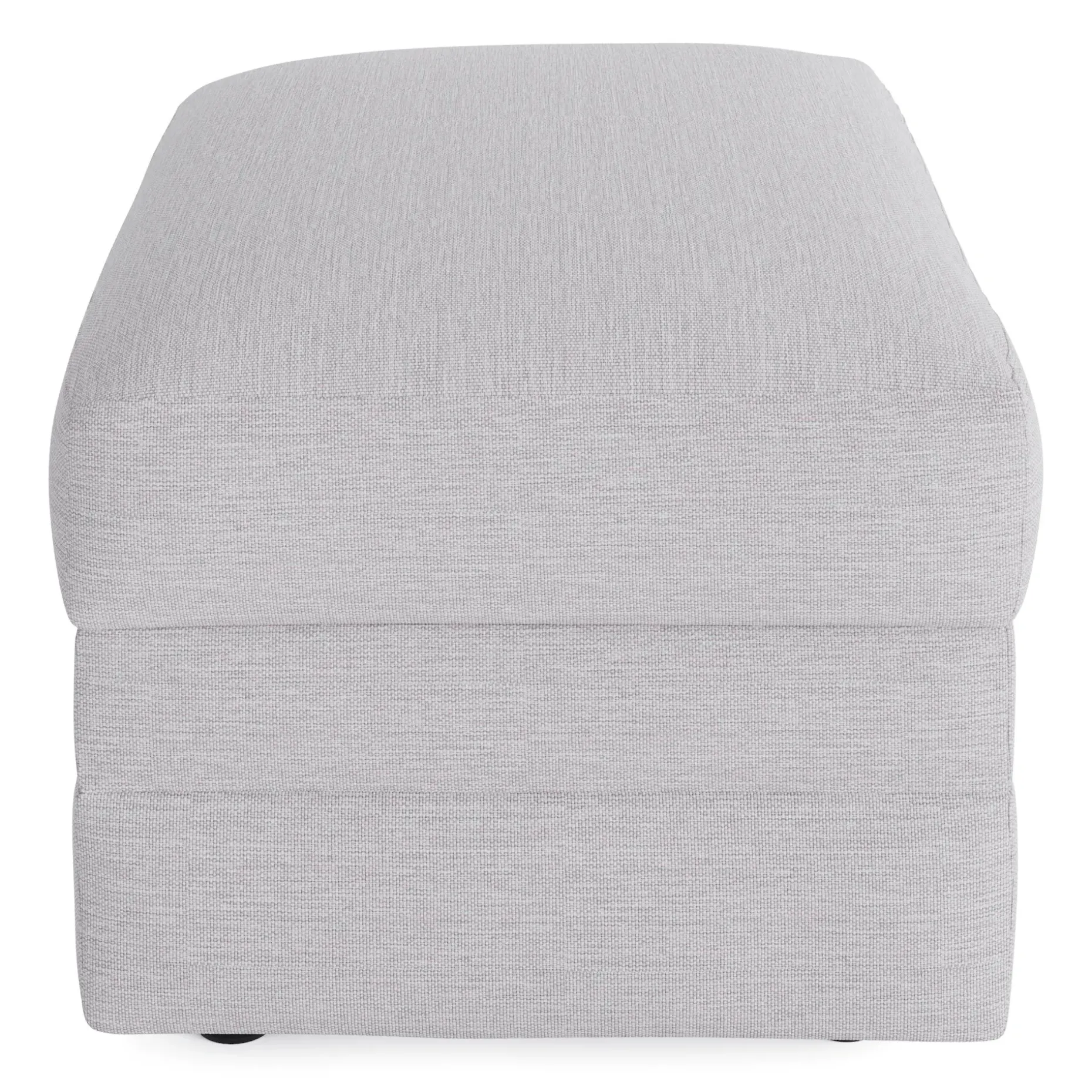 Riley 28" Ottoman - Silver Ivory