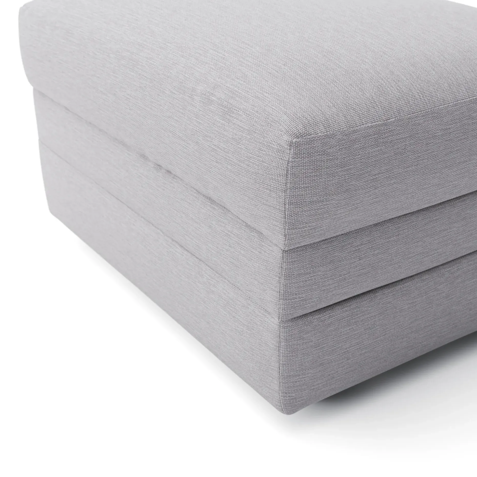 Riley 28" Ottoman - Silver Ivory