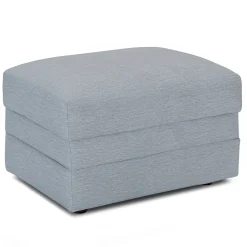 Riley 28" Ottoman - Silver Light Blue