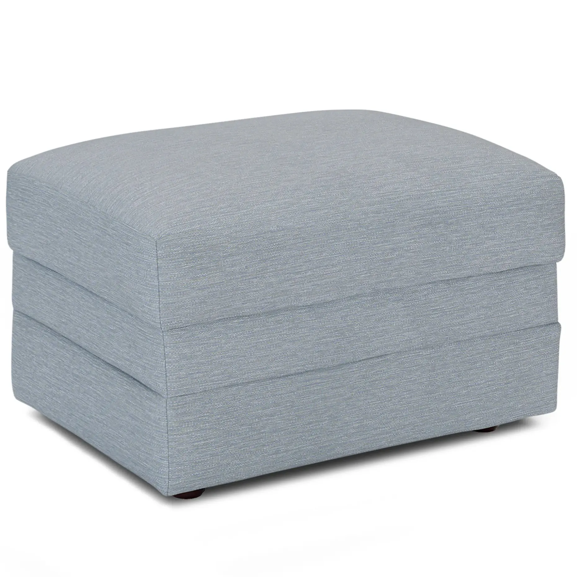 Riley 28" Ottoman - Silver Light Blue