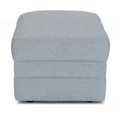 Riley 28" Ottoman - Silver Light Blue