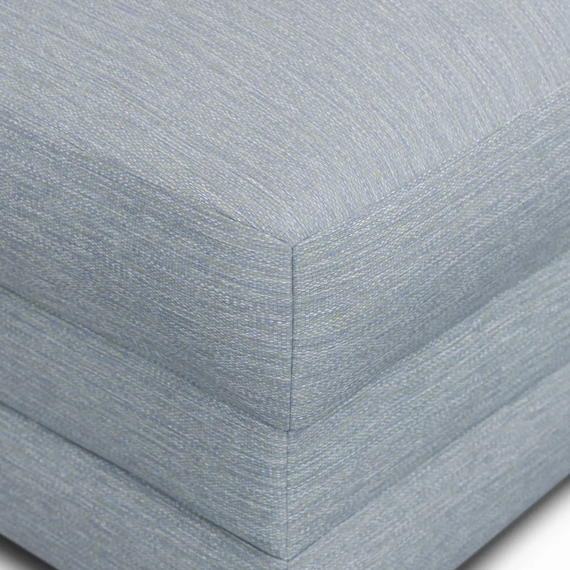 Riley 28" Ottoman - Silver Light Blue