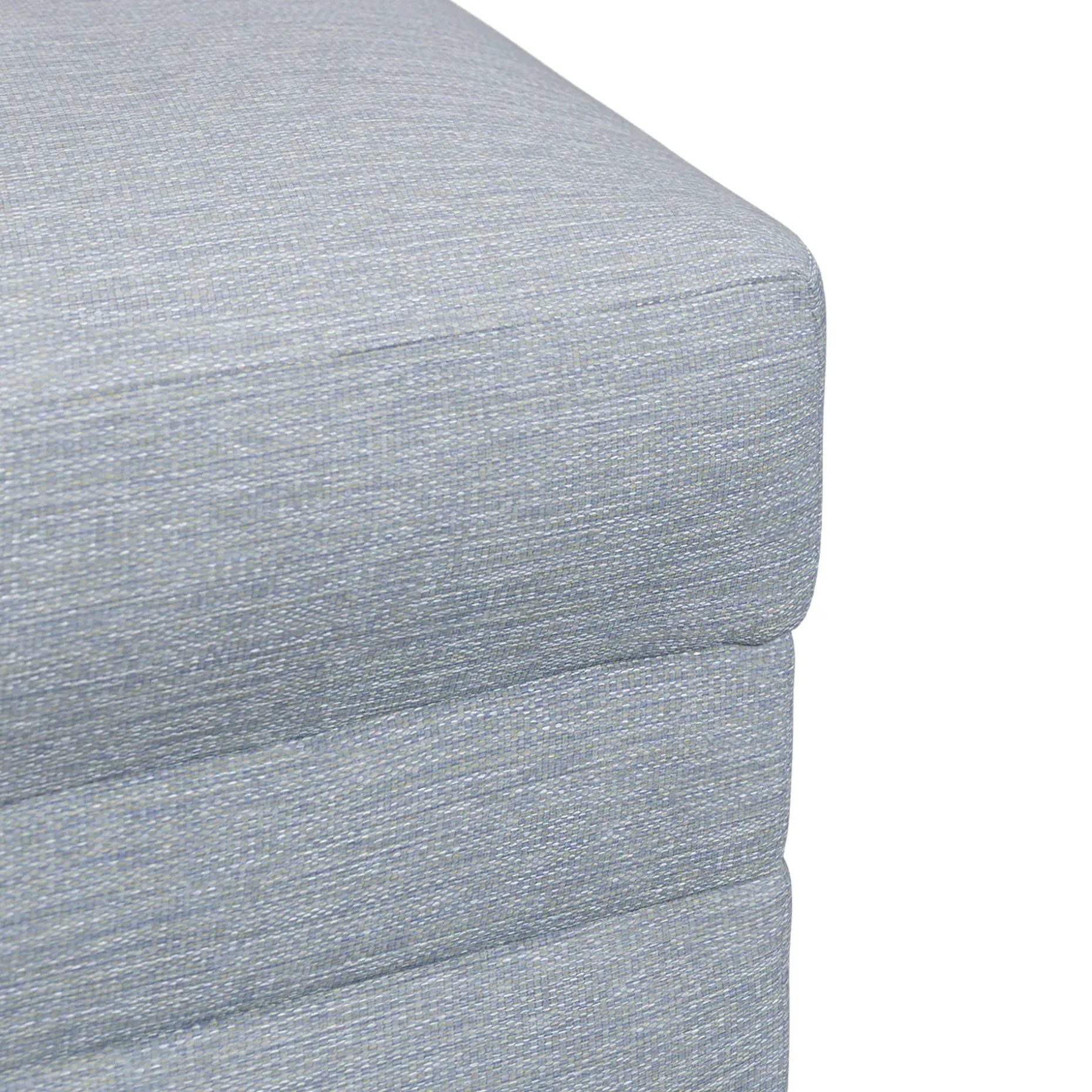Riley 28" Ottoman - Silver Light Blue