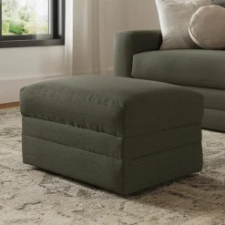 Riley 28" Ottoman - Silver Moss
