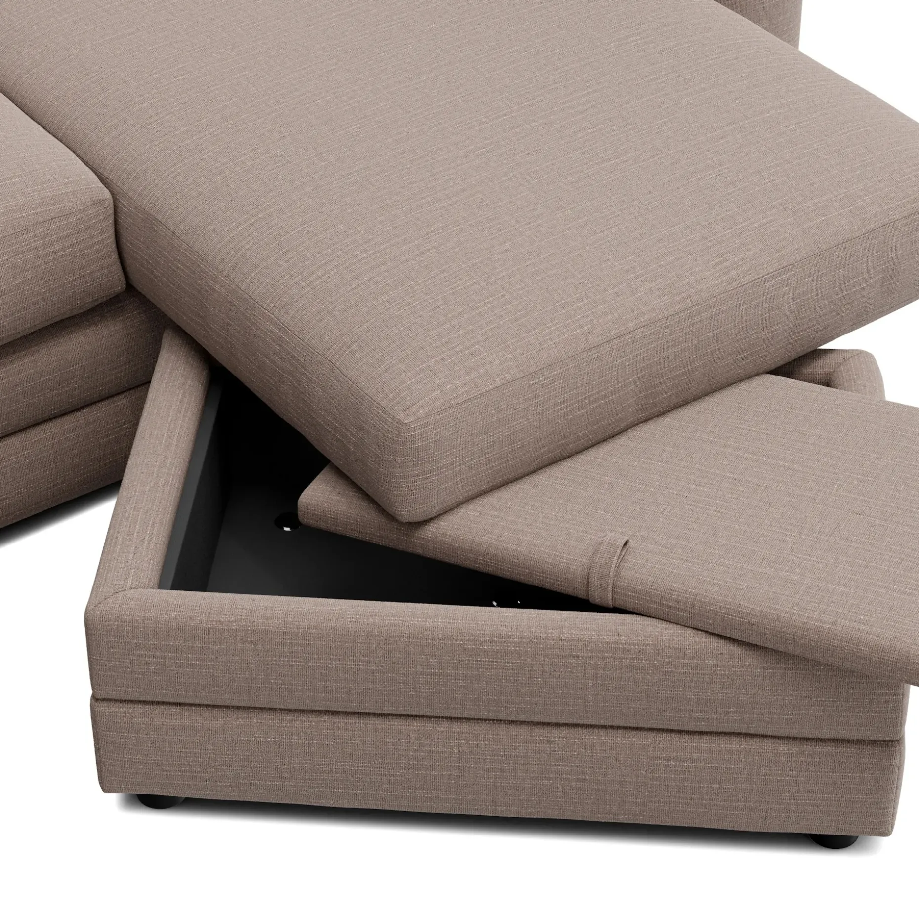 Riley 84" Reversible Storage Sectional - Napa Quartz