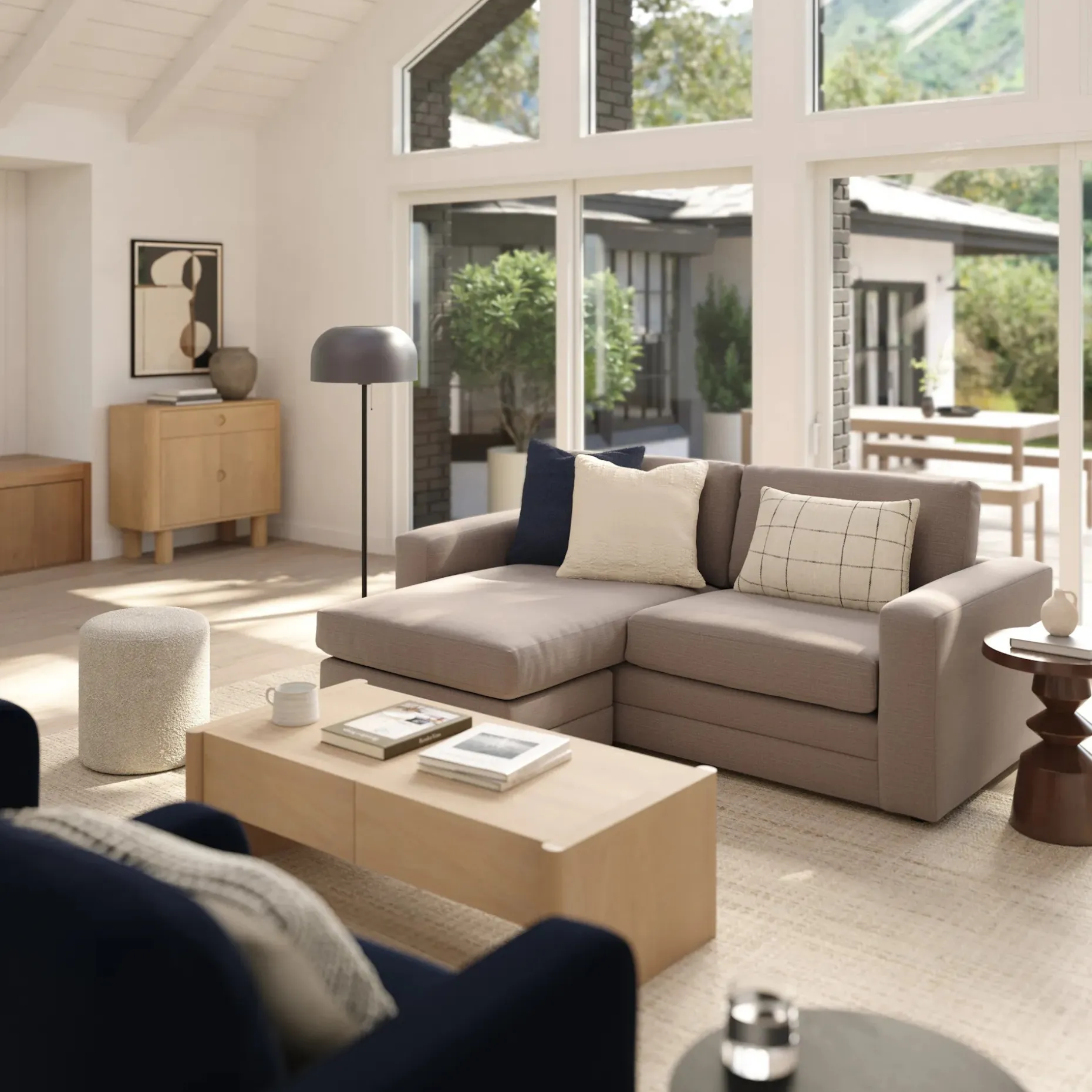 Riley 84" Reversible Storage Sectional - Napa Quartz