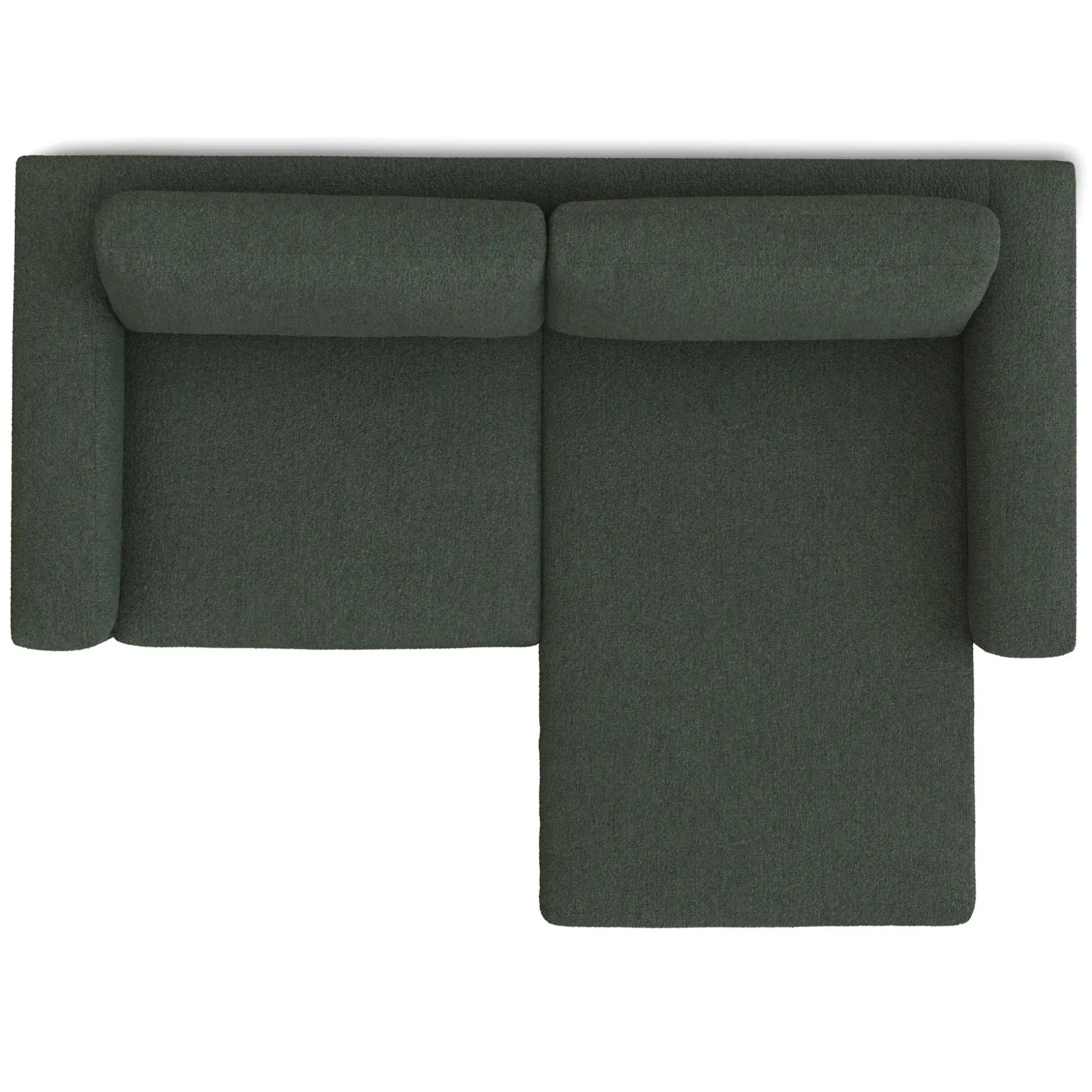 Riley 84" Reversible Storage Sectional - Green Wool Bouclé