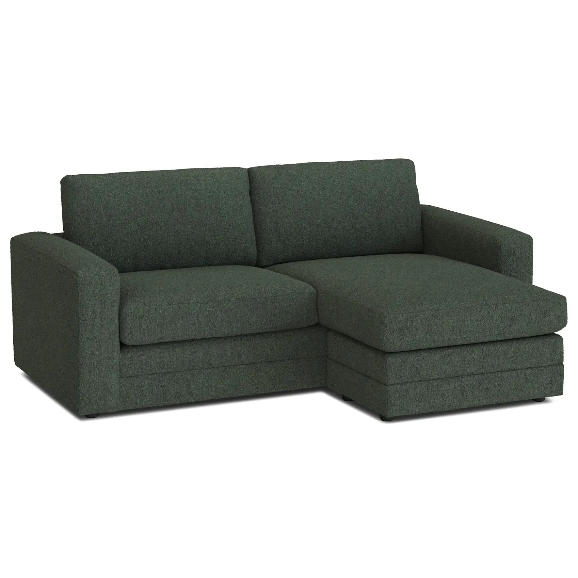Riley 84" Reversible Storage Sectional - Green Wool Bouclé