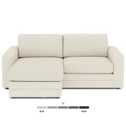 Riley 84" Reversible Storage Sectional - Ivory Wool Bouclé