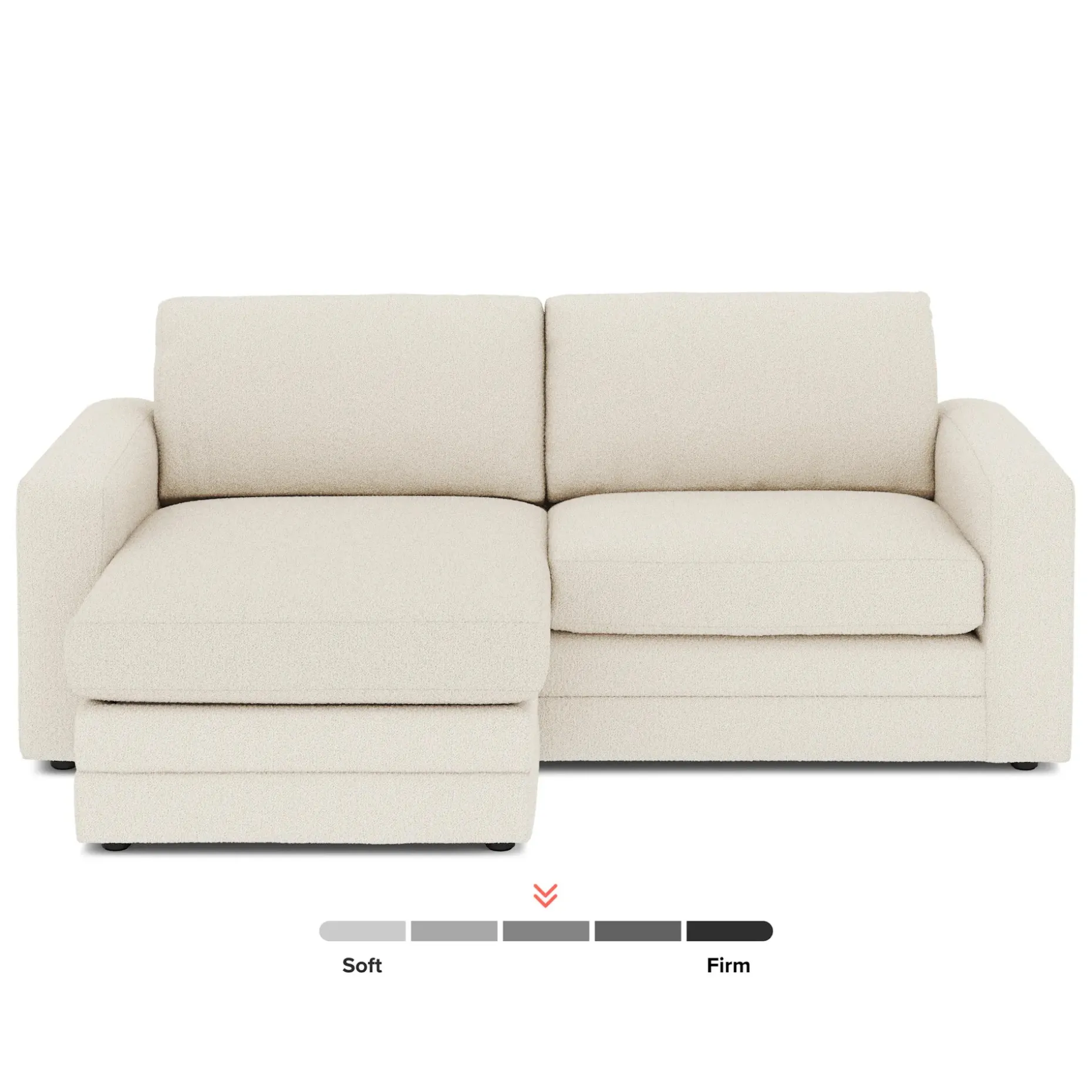 Riley 84" Reversible Storage Sectional - Ivory Wool Bouclé