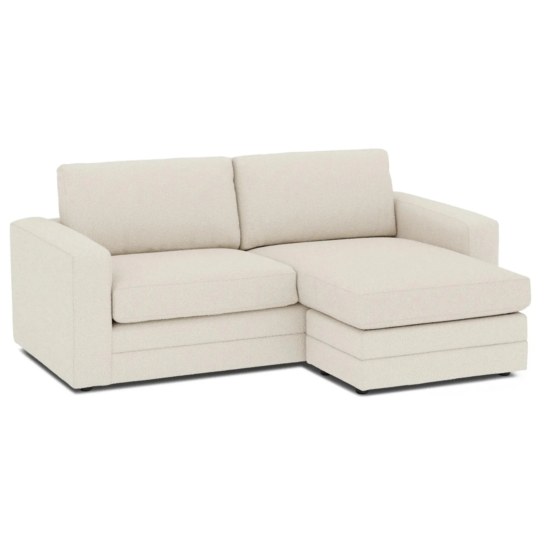 Riley 84" Reversible Storage Sectional - Ivory Wool Bouclé