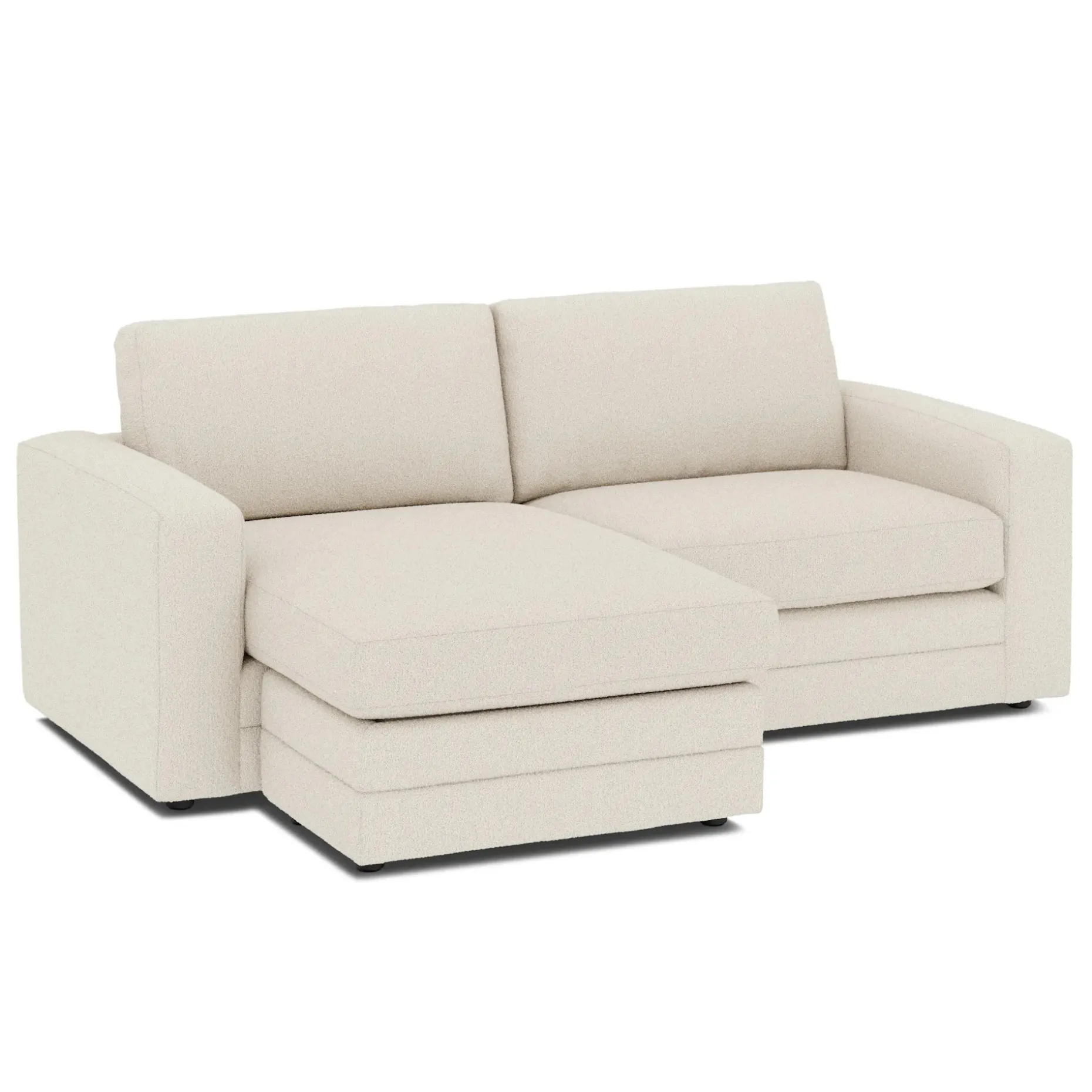 Riley 84" Reversible Storage Sectional - Ivory Wool Bouclé