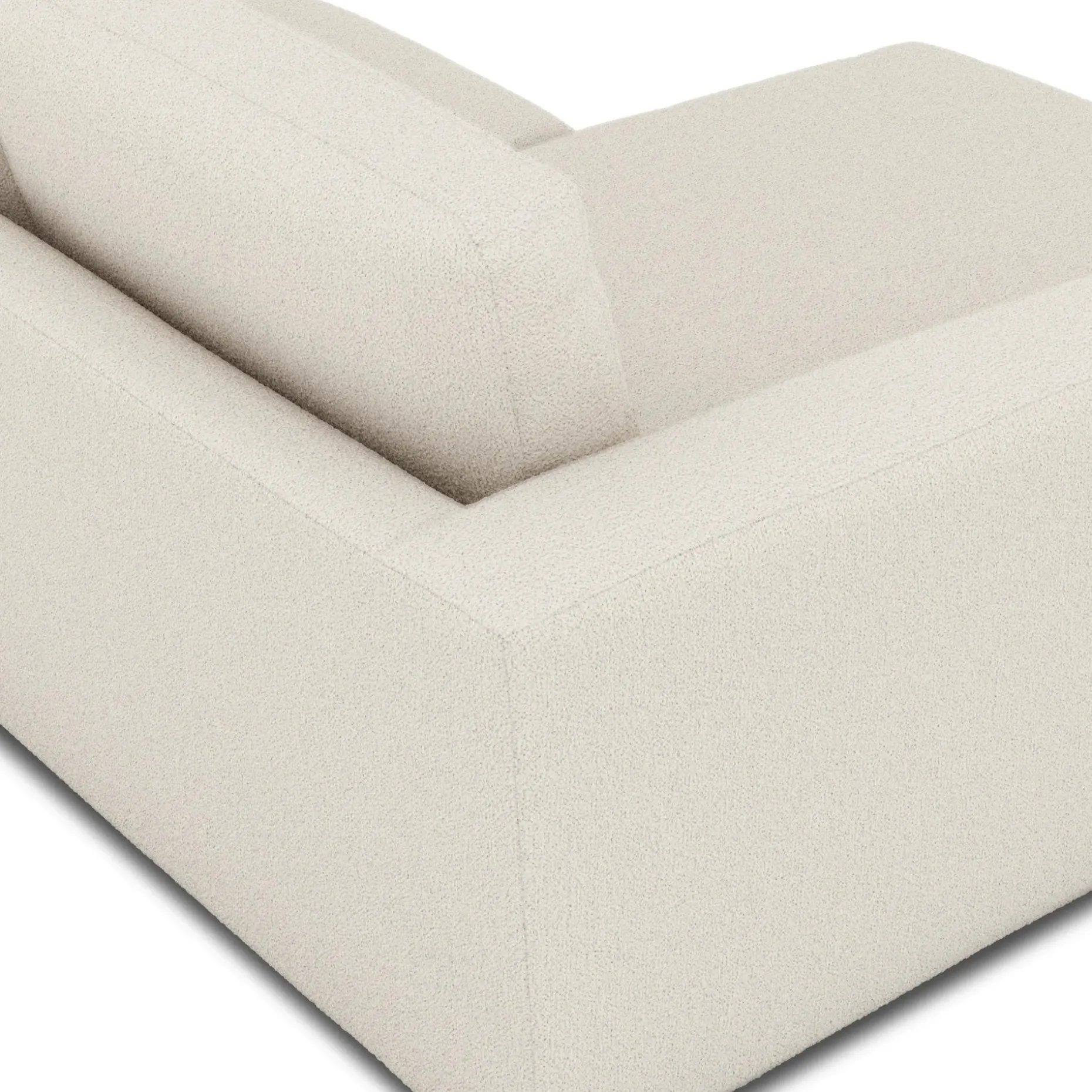 Riley 84" Reversible Storage Sectional - Ivory Wool Bouclé